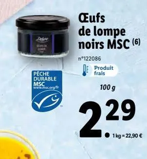 oeufs de lompe noirs msc