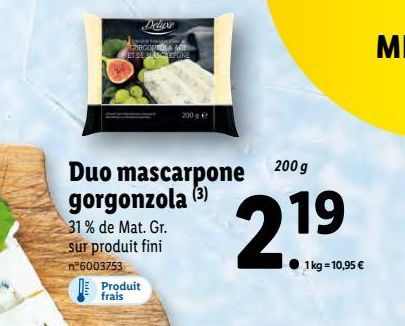 Duo mascarpone gorgonzola