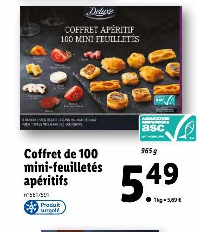 Coffret de 100 mini-feuilletes aperitifs