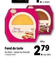 Cake Baser  Fond de tarte Au choix : nature au chocolat 176808/176817  FF  400g  2.79 