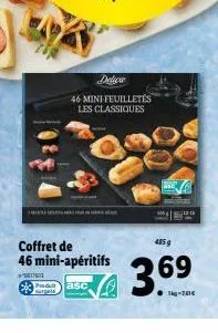 coffret de 46 mini-apéritifs  7  man asc  delica  46 mini-feuilletés les classiques  485g  3.69  