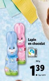 Lapin en chocolat  25272  CHOTRADE  150g  7.39  