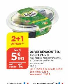 olives dénoyautées 