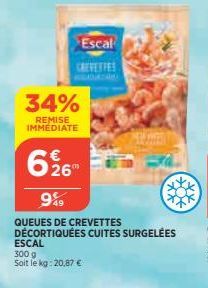 queues de crevettes Escal