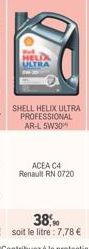 HELD ULTRA  SHELL HELIX ULTRA  PROFESSIONAL AR-L 5W30  ACEA C4 Renault RN 0720 
