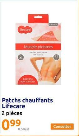 lifecare  Loosens your muscles  0.50/st  Muscle plasters  forred, sensitive and stiff undies  MADIN  Consulter 