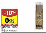 Spaghetti blé complet Leader Price offre à 0,83€ sur Leader Price