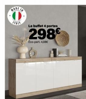 Le buffet 4 portes  298€  Éco-part. 4,08€  D  