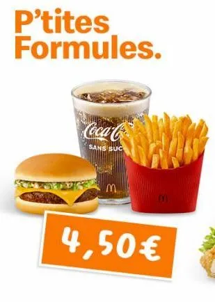 p'tites formules.  sans suc  m  4,50€ 