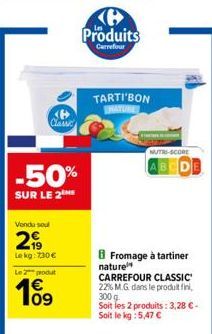 fromage onctueux Carrefour