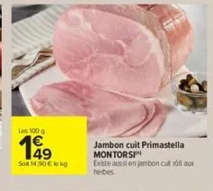 jambon cuit montorsi