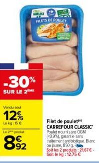 filets de poulet Carrefour