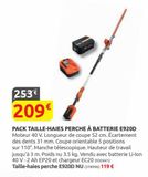 Pack taille-haies perche a batterie E920D offre à 209€ sur Rural Master