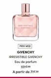 Eau de parfum Givenchy offre sur Marionnaud