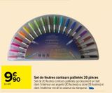 SET DE FEUTRES CONTOURS PAILLETES 20 PIECES offre à 9,9€ sur Carrefour Market