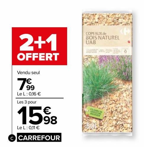 COPEAUX DE BOIS NATUREL CARREFOUR