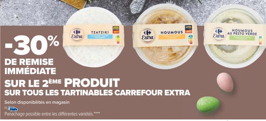 Sur tous les tartinables Carrefour Extra