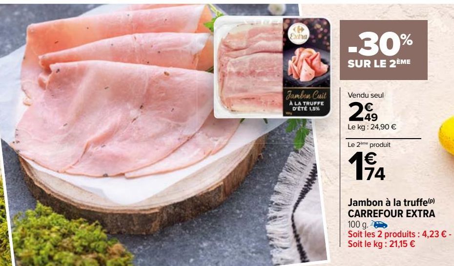 Jambon à la truffe Carrefour Extra