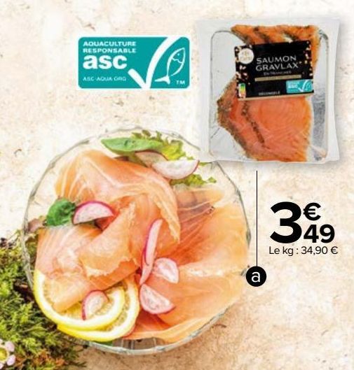 Saumon Gravlax Carrefour extra