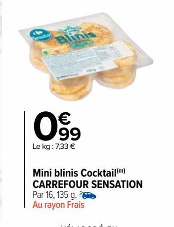 Mini blinis cocktail Carrefour Sensation