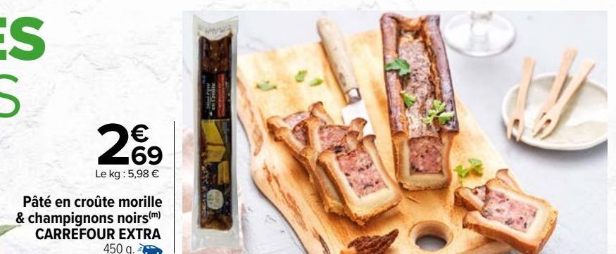 Pâté en croûte morille & champignons noirs Carrefour Extra