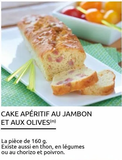 cake apéritif au jambon et aux olives