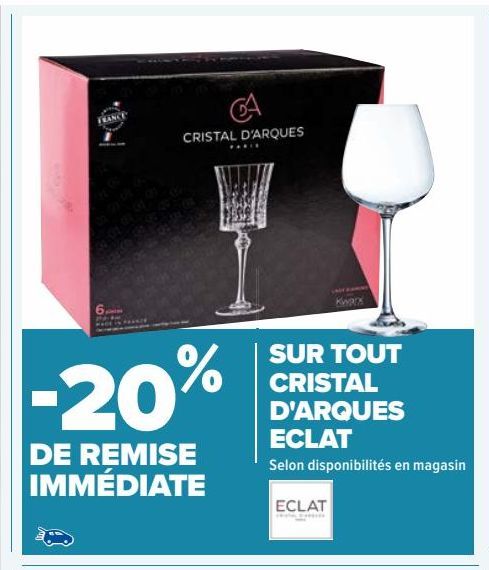 SUR TOUT CRISTAL D'ARQUES ECLAT 