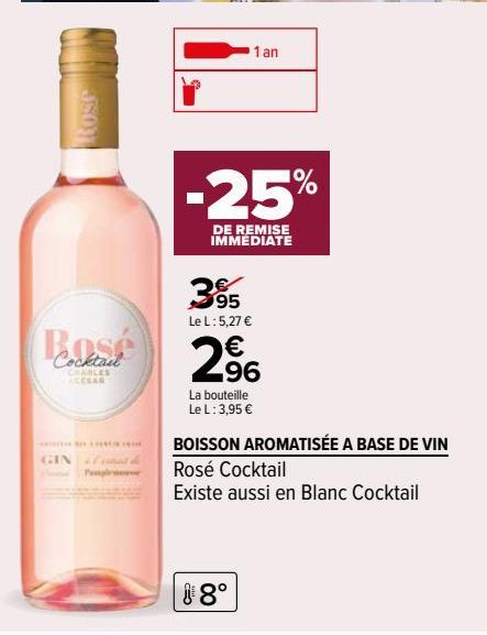 BOISSON AROMATISÉE A BASE DE VIN