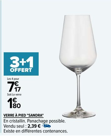 VERRE À PIED "SANDRA"