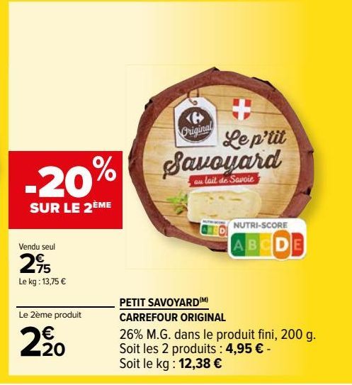 PETIT SAVOYARD CARREFOUR ORIGINAL