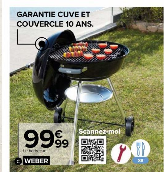 Barbecue charbon compact kettle 47 cm 