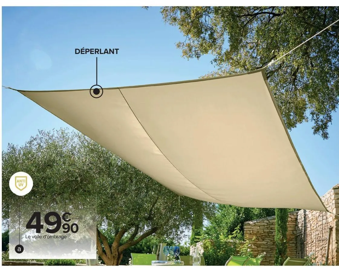 voile d'ombrage rectangle