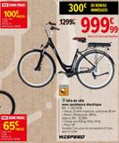 Vélo de ville avec assistance électrique Wispeed offre à 999,99€ sur Carrefour