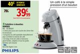 Cafetière à dosettes Senseo Philips offre à 39,99€ sur Carrefour