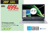 Ordinateur portable Acer  offre à 499,99€ sur Carrefour