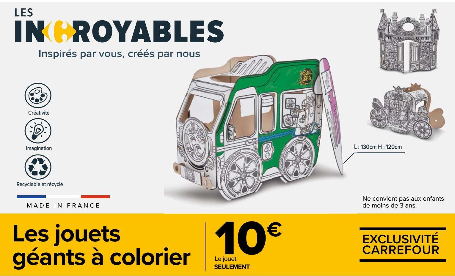 les jouets géants à coloriser