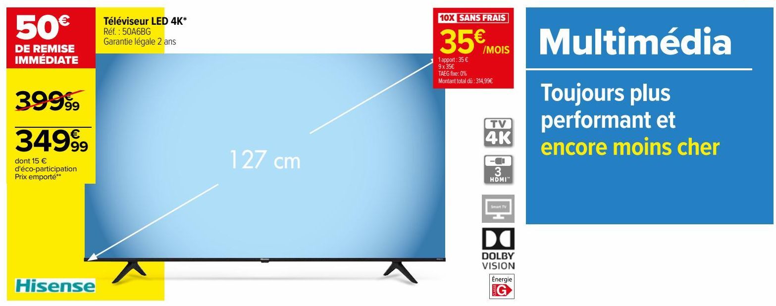 téléviseur LED 4K