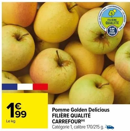 pommeau golden délicious filière qualité carrefour