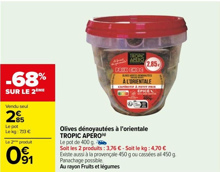 olives dénoyautées à l'orientale Tropic Apéro