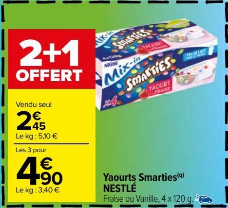 yaourts smarties Nestlé