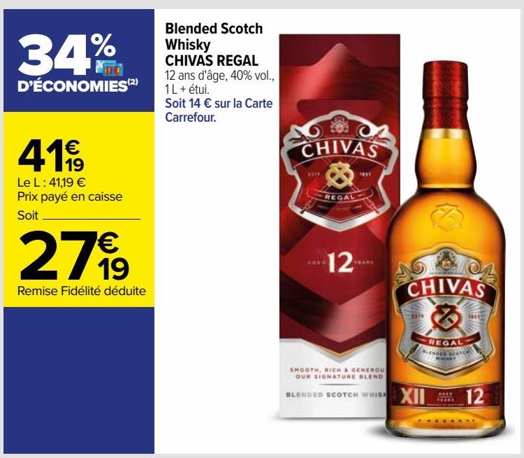 blended scotch whisky Chivas Regal