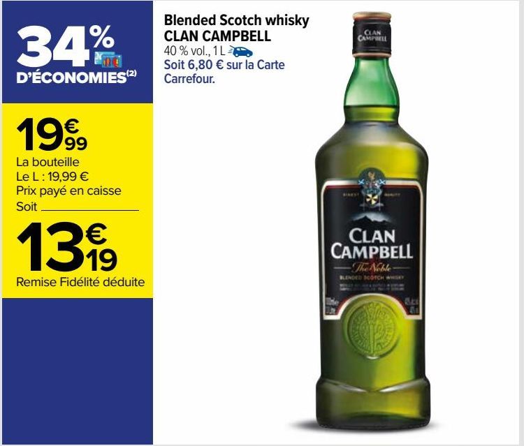 blended scotch whisky Clan campbell