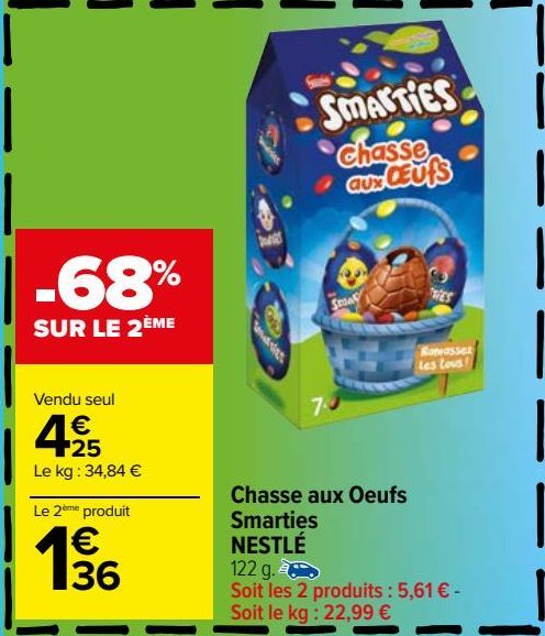 chasse aux oeufs smarties Nestlé