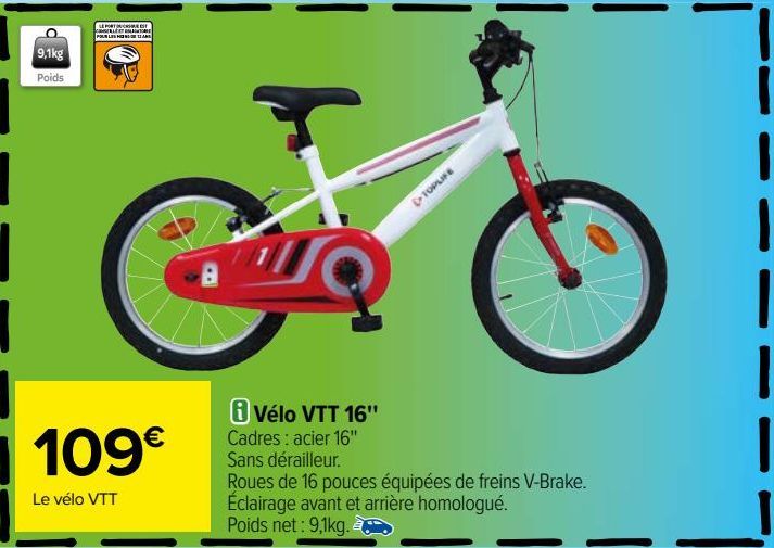 vélo vtt 16"