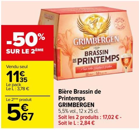 bière brassin de printemps Grimbergen