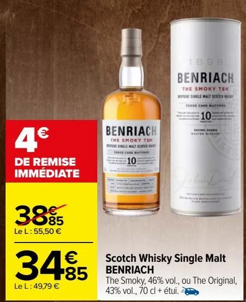 scotch whisky single malt benriach