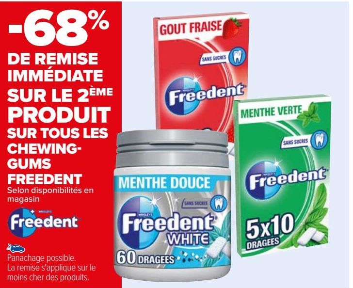 TOUS LES CHEWING-GUMS FREEDENT