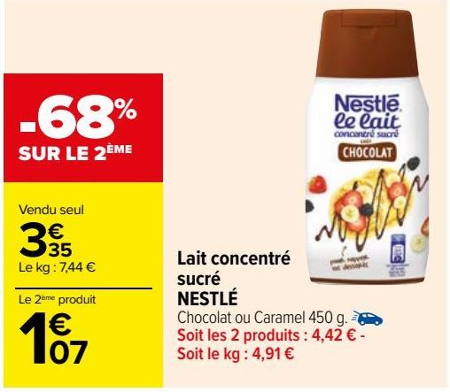 lait corporel sucré Nestlé