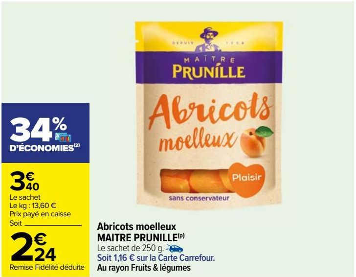 abricots moelleux Maitre Prunille