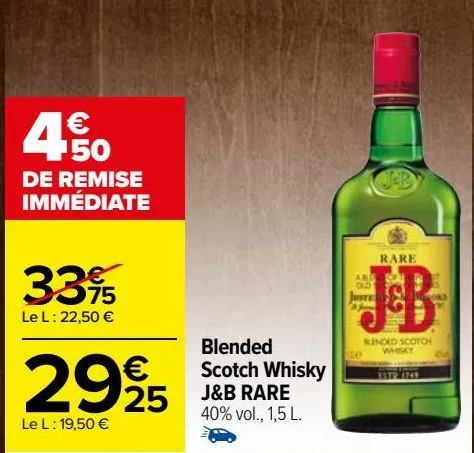 blended scotch whisky j&b rare